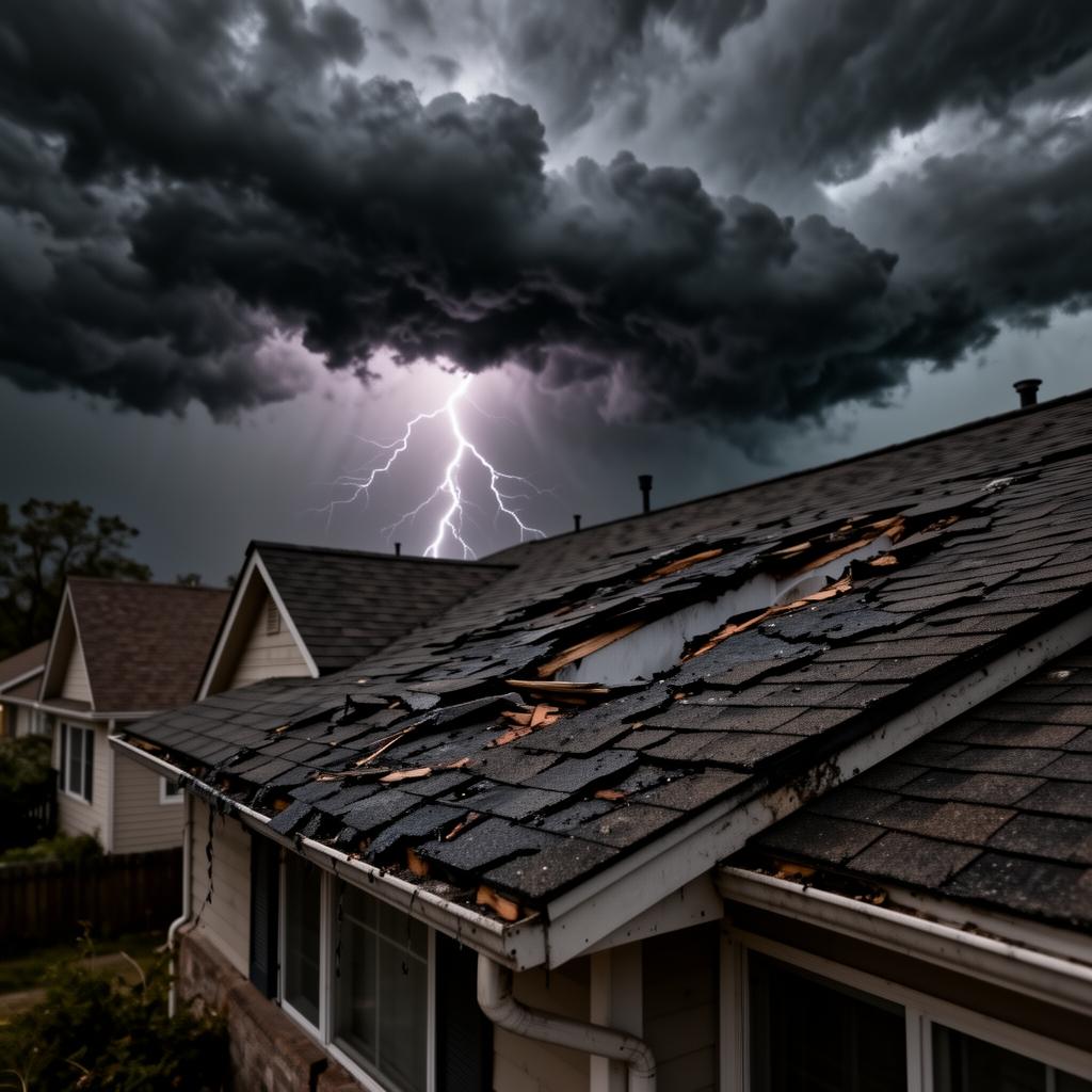 Eagle Roofing documenting storm damage for an insurance claim in Alabama